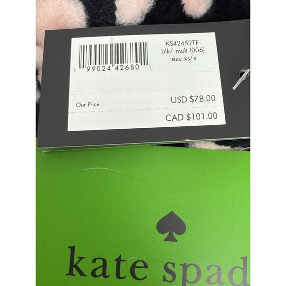 NWT Kate Spade Fuzzy Polka Dot Short Robe XS/S  Soft Cozy Loungewear - Picture 6 of 7